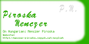 piroska menczer business card